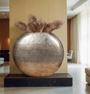 Vase décoratif en aluminium doré pour la maison, vase rond pour la décoration de mariage, à vendre, vases et pots décoratifs pour la maison et le jardin - Product Image 2