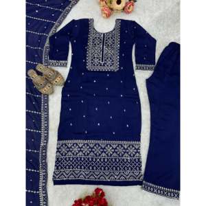 Ropa de fiesta de diseñador para mujer, parte inferior superior y hermoso conjunto Dupatta - Product Image 2