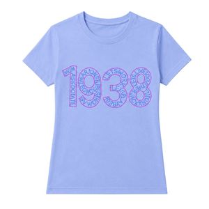 T-shirt bleu à manches courtes et col rond pour femme, décontracté, streetwear, style de vie, sport, usage quotidien, vêtements confortables - Product Image 2