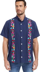 Camisa Blanca Bordada para Hombre, Perfecta para Bodas y Celebraciones, Tela Ligera, Artesanía Detallada, Moda Festiva Clásica - Product Image 3