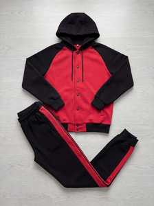 Mens Fleece Training Outfit Long Sleeve <b>Sweat</b> <b>Top</b> with Comfortable Jogger Bottom for Active Daily Routine - Product Image 1