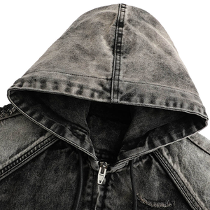 Pulls à capuche surdimensionnés pour hommes en molleton 100% coton, imprimés numériquement à carreaux, effet soleil délavé, lourds, délavés à l'acide et usés, vente en gros - Product Image 5