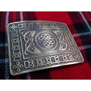 Hebilla de cinturón escocesa para hombre, con nudo celta, acabado antiguo, hebilla de cinturón con nudo celta, tradicional de clan de las Tierras Altas, al por mayor - Product Image 2