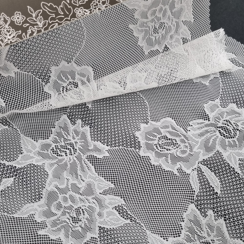 Floral Lightweight Stretch Lace Fabric Warp Knit Nylon Spandex 147cm Custom Color Clothes Underwear Dress Premium Korean Quality