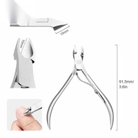 Coupe-ongles en acier inoxydable Ryzer Studio, pointe plate et tranchante, mâchoire de 15 mm, style classique professionnel pour adultes, lame droite, boîte cadeau