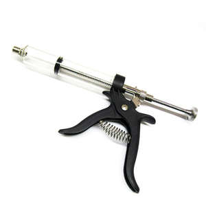 Injecteur de vaccin à double seringue continu réglable et réutilisable pour l'équipement vétérinaire destiné aux bovins, volailles et bétail en ferme - Product Image 2