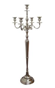 5 bougies candélabres en argent clair Décoration de mariage et pot de bougie unique - Product Image 3