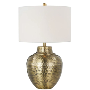 Modern Textured <b>Black</b> <b>Metal</b> Table Lamp With Natural Conical <b>Shade</b> Cylindrical Base Bedside Desk Lamp For Home Accent <b>Lighting</b> - Product Image 5