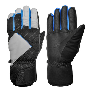 Gants de ski chauds pour l'hiver, doublure thermique, poignet en néoprène, imperméables, paume antidérapante, fermeture auto-agrippante pour le snowboard - Product Image 1