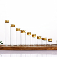Flacons en verre transparent à faible teneur en borosilicate de 22 mm de diamètre, tubes à essai avec bouchon à vis en aluminium pour parfum, safran, huile essentielle