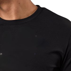 Camiseta Básica Negra para Hombre, Cuello Redondo, Manga Corta, Ajustada, Estilo Casual Urbano - Product Image 3