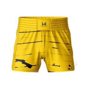 กางเกงขาสั้นสำหรับกีฬามวยไทย ผลิตจากโพลีเอสเตอร์/ไนลอน น้ำหนักเบา ระบายอากาศได้ดี ทนทาน แห้งเร็ว ไม่หดตัว รุ่น Wear 4 Games Custom สำหรับผู้ชาย - Product Image 5