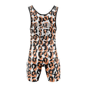 Traje de Lucha Libre Unisex Personalizado, Estampado de Leopardo, Antibacteriano, 100% Poliéster, Cierre de Correa Ajustable, Alta Calidad - Product Image 6