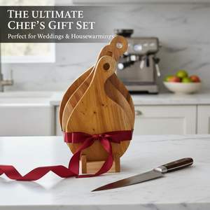 Planche à découper en bois avec support, en acajou massif, robuste et épaisse, pour la préparation des légumes et de la viande - Product Image 2