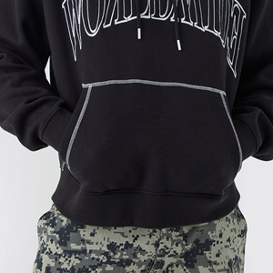 Sudadera con Capucha Extra Grande Negra para Hombre con Estampado Mundial, Sudadera de Forro Polar Informal de Invierno 100% Algodón - Product Image 2