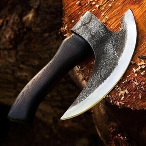 Hacha Cortadora de Pizza Vikinga Táctica de Caza, Hecha a Mano con Acero al Carbono - Product Image 2