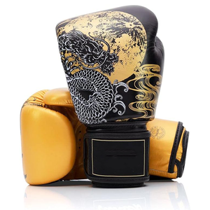 Gants de combat personnalisés en PU, gants de boxe en cuir artificiel de qualité supérieure, sangle de poignet réglable, rembourrage absorbant les chocs pour la fermeture - Product Image 1