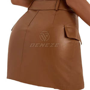 Jupes en cuir légères et respirantes à prix abordable, nouvelle collection, très tendance, pour femmes - Product Image 3
