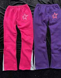 Conjunto Deportivo Reflectante Personalizado para Mujer, Top y Pantalones con Diseño de Empalmes, Estilo Hip Hop, para Club o Festival, Conjunto de 2 Piezas - Product Image 2