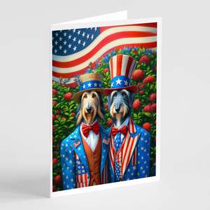 All American Scottish Deerhound <b>Greeting</b> <b>Cards</b> Pack of 8 Whimsical A7 Size 5x7 Blank <b>Note</b> <b>Cards</b> with Envelopes - Product Image 1