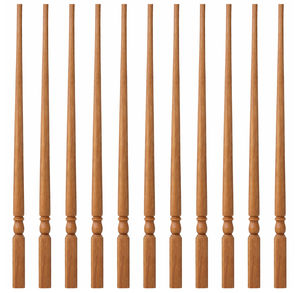 Balaustres Tradicionales de Álamo, Componentes de Madera Sólida para Escaleras, Barandillas Interiores de Madera, Diseño de Escaleras Personalizado, Construcción de Viviendas - Product Image 1