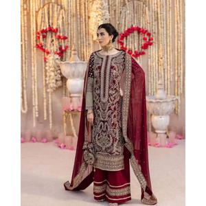 <b>Presenting</b> New Designer Party Wear Look Top-Plazzo and Dupatta With Heavy Embroidery Work - Product Image 6