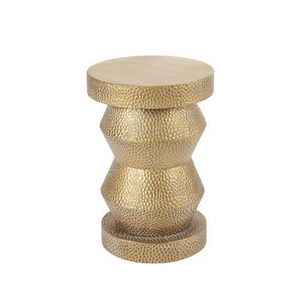 Elegante Mesa Auxiliar de Metal con Acabado Dorado, Compacta, para Decoración de Hogar, Oficina, Salón, Dormitorio y Hostelería - Product Image 1