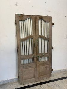 Antique Solid Wood Door Panels with Hand Carved <b>Frame</b> Eco-Friendly for Bedroom Outdoor Living Room Home Furniture - Product Image 2