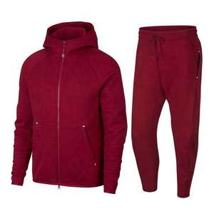 Men Grey Tracksuit Full Length Zipper Fly Sporty Autumn Spandex Polyester <b>Pants</b> Set With Side Pockets - Product Image 6