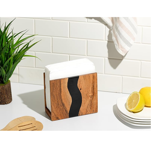 Wood & Resin Napkin <b>Ring</b> Decorative Top Quality Handmade <b>Cheap</b> Price Deep Red Color table Decorative napkin Holder - Product Image 1
