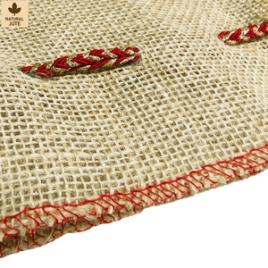 Pochette utilitaire en jute naturelle non laminée pour cosmétiques et voyage, 19x25 cm, plate, avec logo personnalisé, vente en gros, OEM, commande en gros, modèle SNC07 - Product Image 4