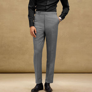 Pantalon de costume pour homme, coupe classique, décontracté et formel, slim-fit, droit, en laine, coupe-vent, antistatique, teint en pièce, fabrication OEM - Product Image 2