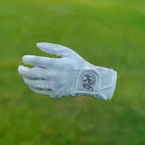 Guantes de Golf Blancos Personalizables Grace Unisex, de Cuero Genuino Suave para Mano Derecha, Aptos para Deportes, Colores y Logotipo Personalizables en la Palma - Product Image 3