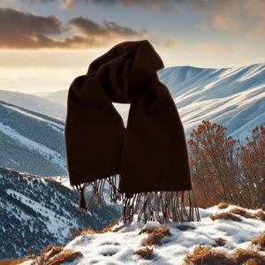 Écharpe d'hiver unisexe à la mode, faite à la main, couleur unie, épaisse, en laine, châle long pour hommes et femmes, imprimé uni, adulte - Product Image 3