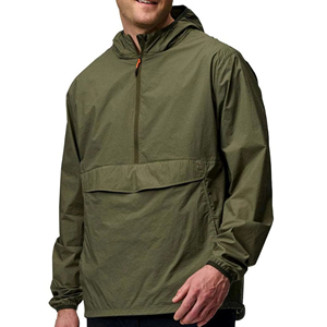 Custom Men's Autumn Casual Hooded Coated Softshell <b>Jacket</b> Stand Collar Zipper Front Windproof Waterproof Patchwork Design Nylon - Product Image 3