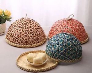 Cesta de bambú para cubrir alimentos, cubierta de alimentos tejida a mano, bandeja de mimbre para cubrir alimentos, cúpula para cubrir alimentos, cesta para cubrir roti, cubierta para chapati - Product Image 3
