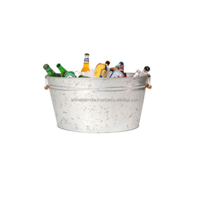 COULEUR GALVANISÉE BONNE QUALITÉ REFROIDISSEUR DE VIN SEAU DE STOCKAGE DE BOISSONS DANS UN NOUVEAU STYLE FAIT À LA MAIN PERSONNALISÉ - Product Image 5