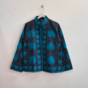 New Cotton <b>Kantha</b> With Suzani Embroidered <b>Jacket</b> Summer Women <b>Jackets</b> - Product Image 1