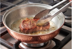 Copper Sauce <b>Pans</b> With Stainless Steel Lining Handmade Classic Design For Gas Use And Kitchenware Home Use - Product Image 5