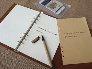 Diario de Viaje, Cubierta de Cuaderno de Cuero, Estuche Recargable, Porta Cuadernos, Estilos Vintage NBC-0046 - Product Image 5