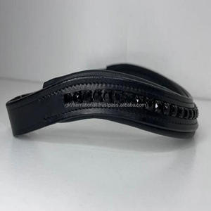 Diamante negro azabache personalizado, banda de piel auténtica con forma curvada acolchada para cejas de caballo, banda resistente y brillante - Product Image 5