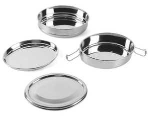 Lonchera Bento Rectangular de Acero Inoxidable de 3 Niveles y 3 Compartimentos, Hermética, Apta para Lavavajillas, de Alta Capacidad, Ecológica y Apilable - Product Image 5
