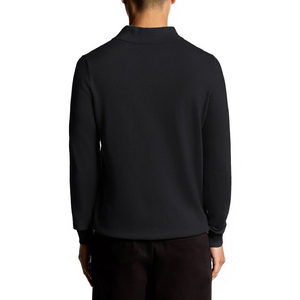 Top Selling Merino Blend Long Sleeve Polo Shirt Men's Breathable Premium <b>Wool</b> <b>Cotton</b> Comfort Casual Polo Top Custom Logo Option - Product Image 2