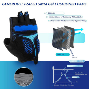 Guantes de Ciclismo de Alta Calidad Antideslizantes con Almohadillas de Gel de Medio Dedo para Ciclismo al Aire Libre, Gimnasio, Entrenamiento Deportivo, para Ciclismo de Carretera - Product Image 2