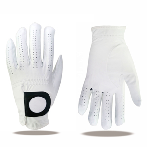 Guante de Golf Vantrex Industries para Mano Izquierda, Cuero Cabretta, Antideslizante, Cierre de Tirón, Unisex, Deportes al Aire Libre, Blanco con Parche con Logotipo - Product Image 5