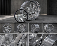 Rueda Forjada Mforged de 2/3 Piezas, 20 22 26 28, Barril Recto, Borde Pulido Profundo, Ajuste Personalizado para Constructores de Ruedas y Proyectos VIP