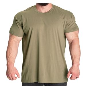 T-shirt de sport personnalisé pour homme, vêtements de gym, coton, tee-shirt d'entraînement uni, coupe musclée, fabricant OEM ODM, fournisseur, usine, vente en gros - Product Image 1