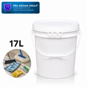 17L Cleaning <b>Bucket</b> <b>with</b> Handle and Flat <b>Lid</b> for Cleaning Products, Leakproof Storage Solution - Product Image 1