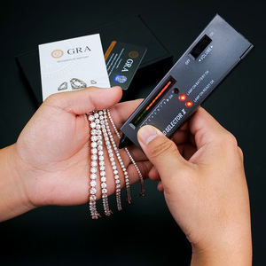 Pulseras de tenis de moissanita chapadas en rodio con corte brillante redondo y engaste de puntas, joyería de lujo para mujer, pulsera de boda - Product Image 2