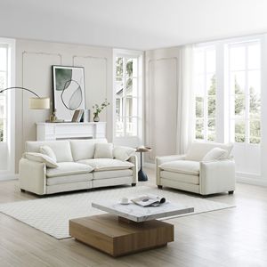 Modern Two-Piece Living Room <b>Sofa</b> <b>Set</b> for <b>Small</b> Apartments Consisting of a Single Seater with Stylish Design - Product Image 3